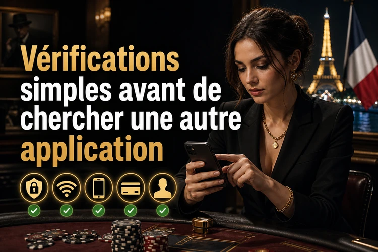 Vérifications simples avant de chercher une autre application