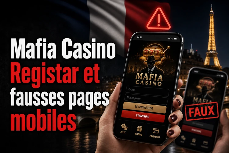 Mafia Casino Registar et fausses pages mobiles